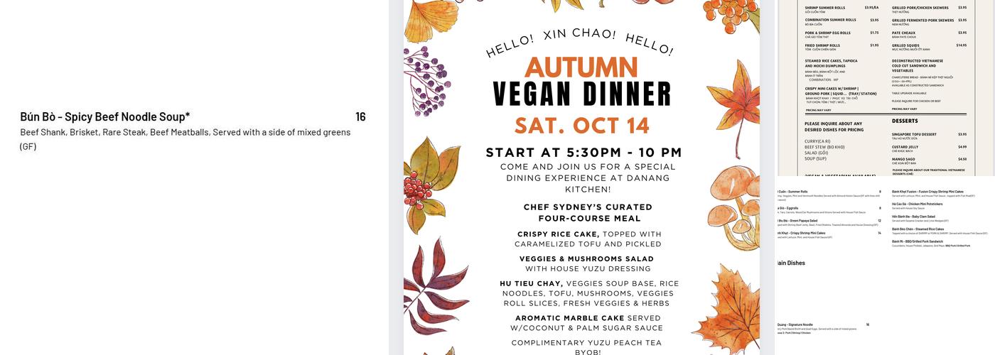 Danang Kitchen Menu
