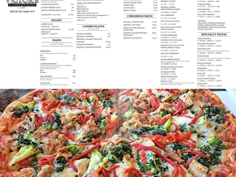 Victor's Kitchen and Pizzeria Menu
