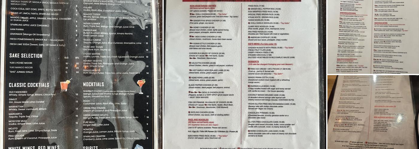 Red Hot Chilli Pepper Fremont Menu