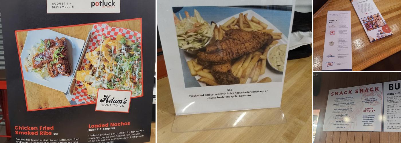 POTLUCK Menu