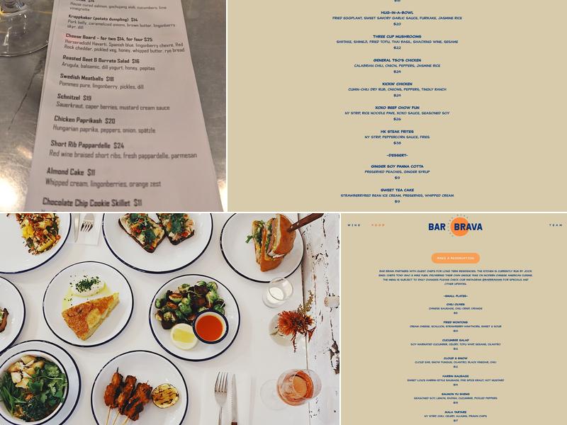 Bar Brava Menu