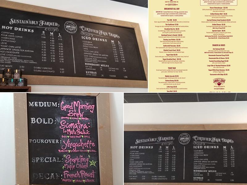 Java Love Coffee Roasting Co Suffern Menu