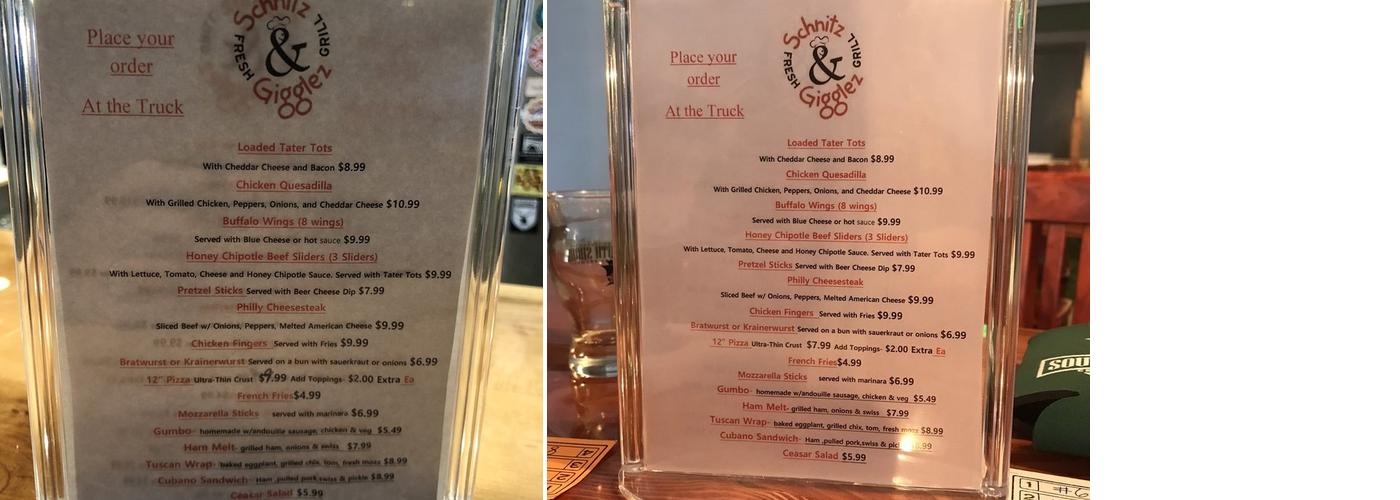 South Shore Craft Brewery Menu