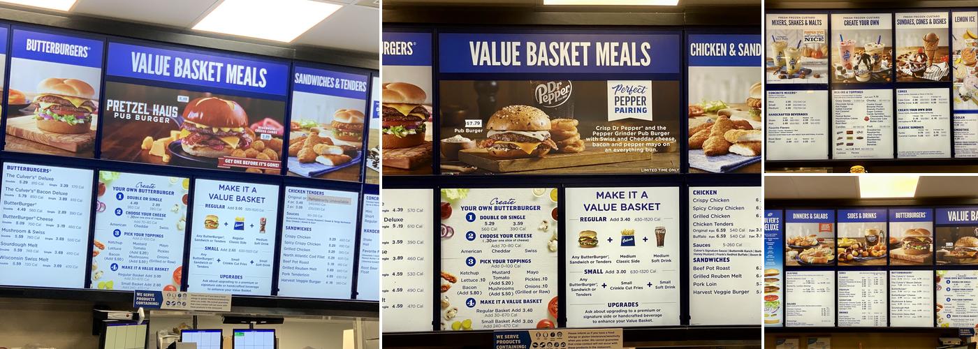 Culver’s Menu
