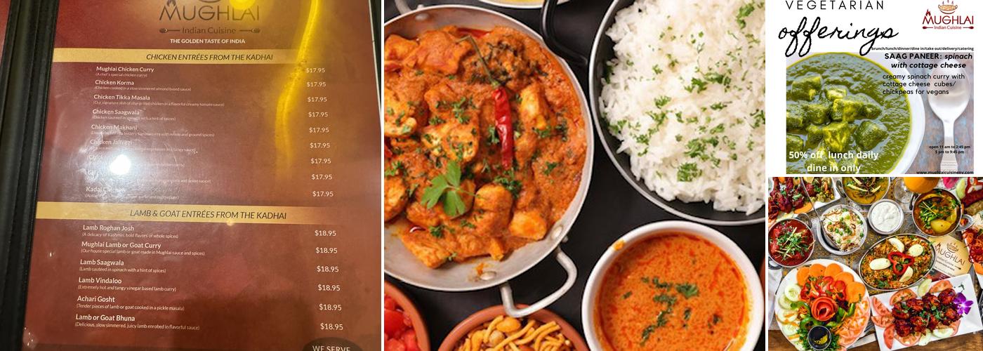 Mughlai Indian Cuisine Menu