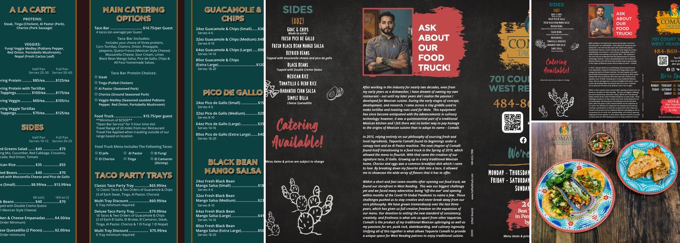 Comālli Taqueria Menu