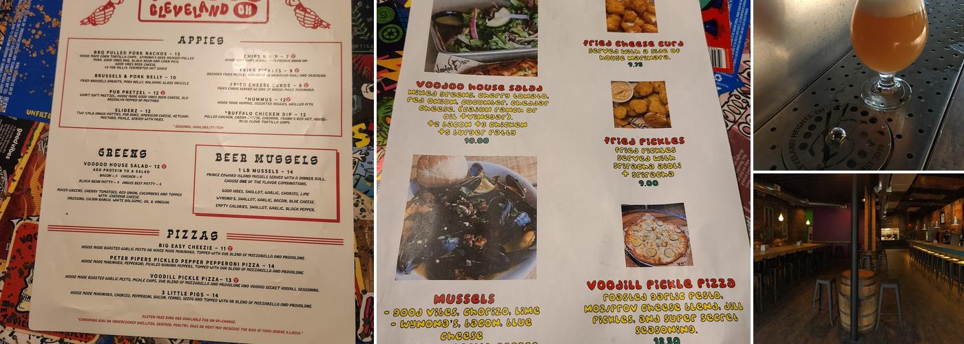 Voodoo Brewery Cleveland Menu