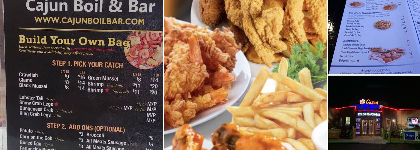 Cajun Boil Bar Menu