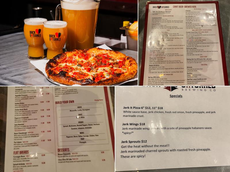 Back Unturned Brewing Co. Menu