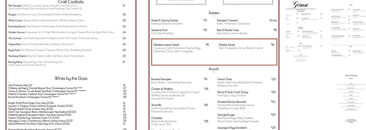 Georgie Menu
