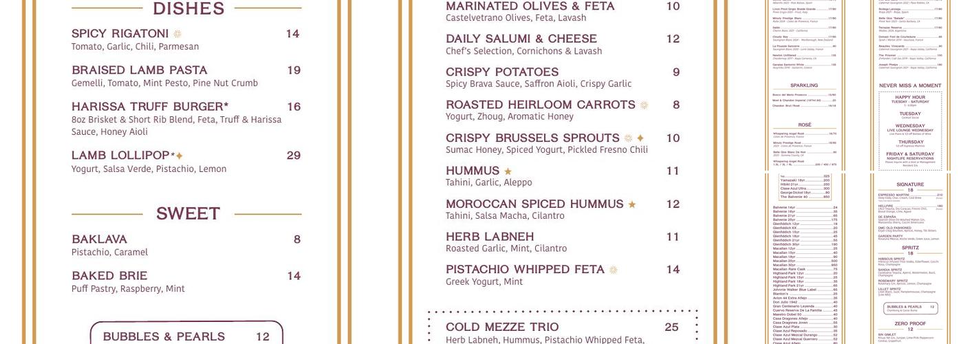 Devil May Care Menu