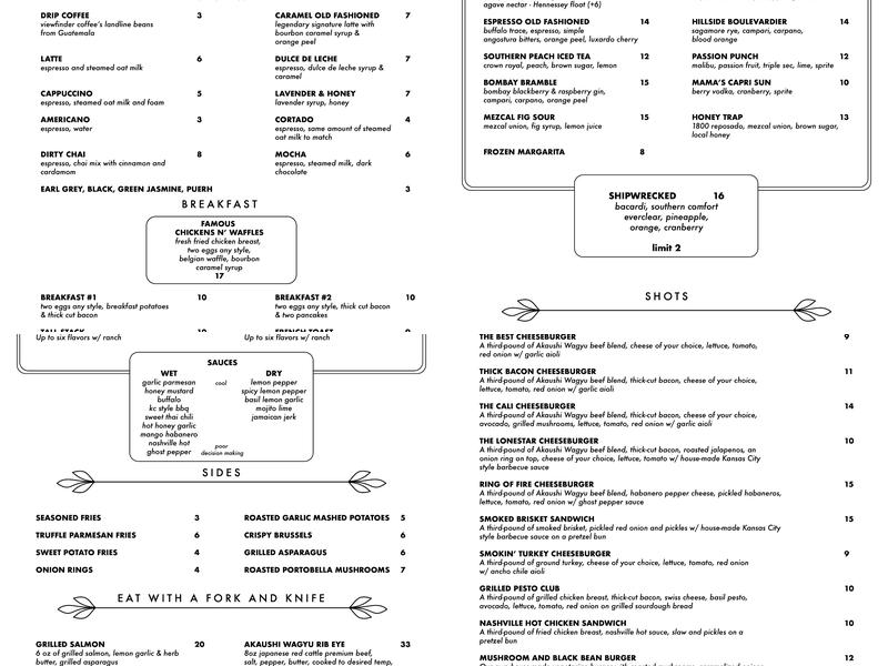Mudhook Bar and Kitchen Menu