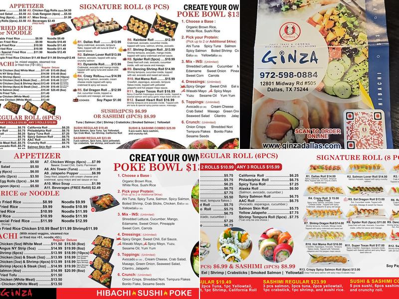 Ginza Express Menu