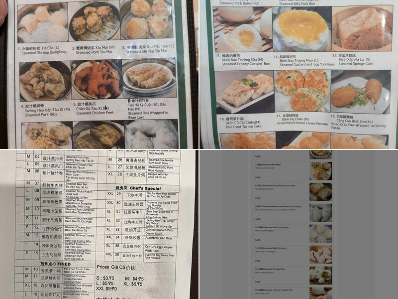 Joy Dim Sum Menu