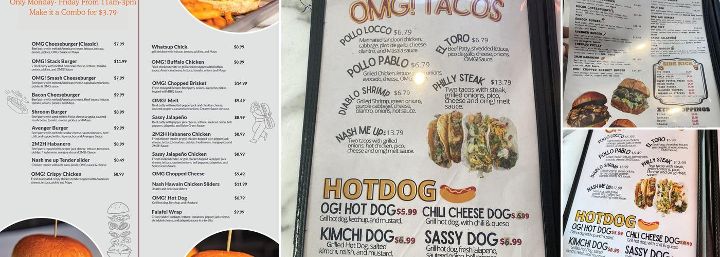 OMG! Burger Menu
