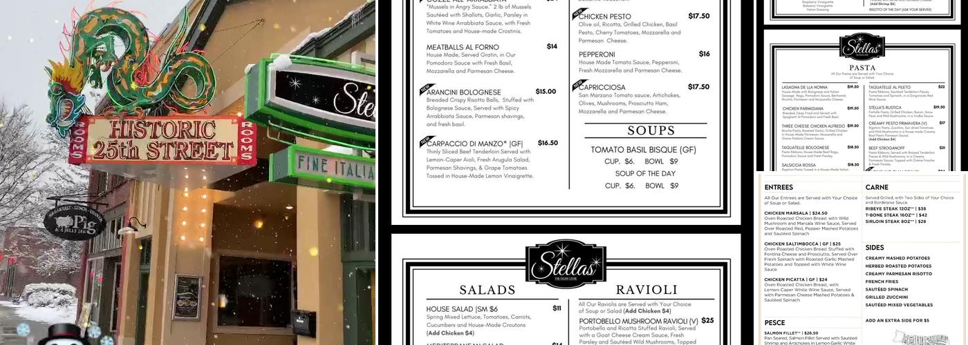 Stellas on 25th Menu