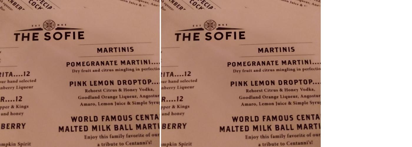 The Sofie Menu