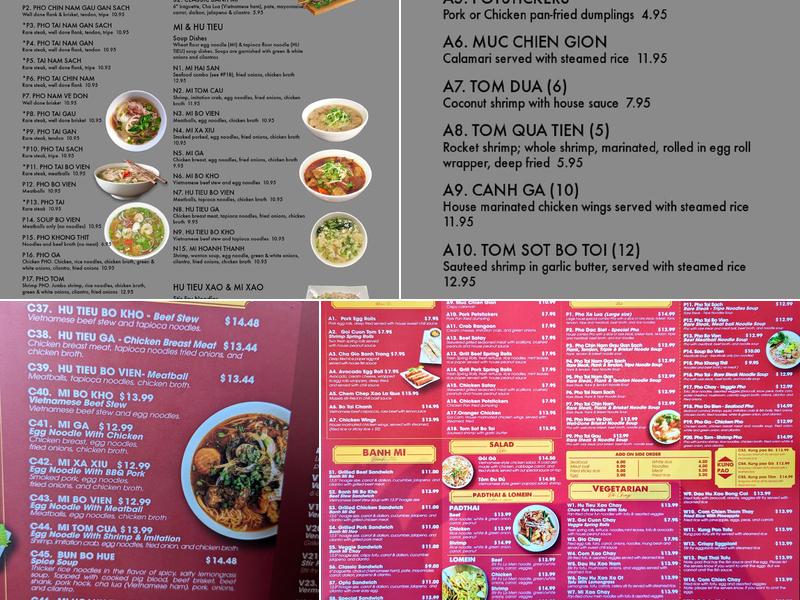PHO 4 U Vietnamese Cuisine Menu