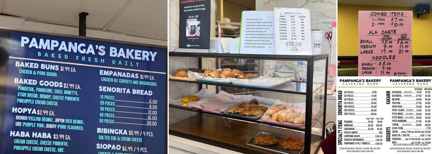 Pampanga's Bakery Menu