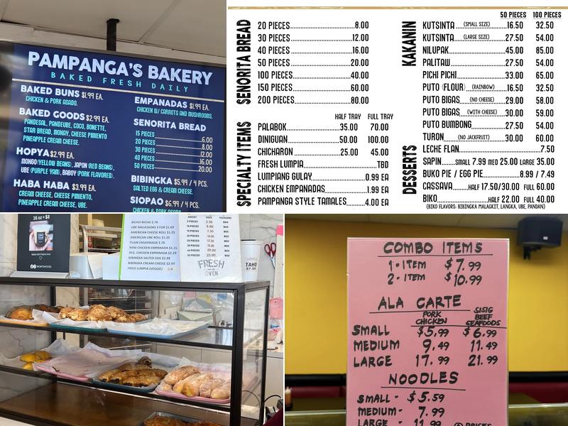 Pampanga's Bakery Menu