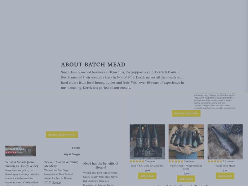 Batch Mead Menu