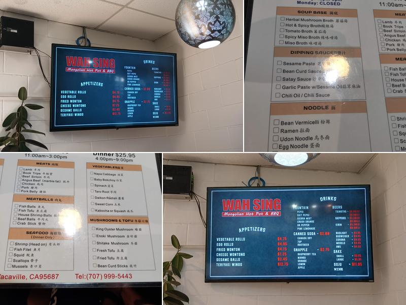 Wah Sing Mongolian BBQ & Hot Pot Menu