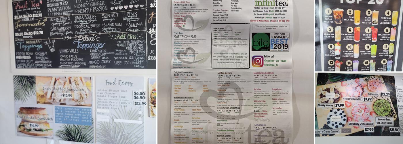 Infinitea Menu