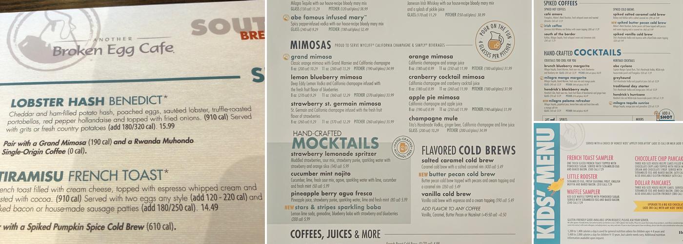 Another Broken Egg Cafe Menu