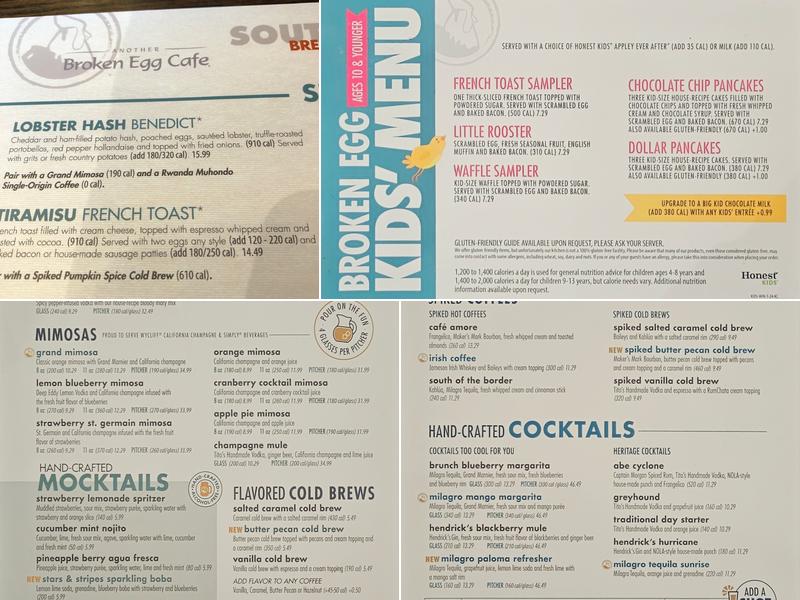 Another Broken Egg Cafe Menu