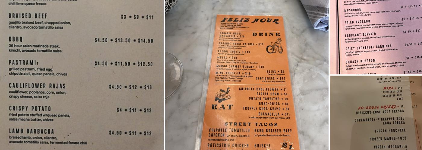 Tu Madre- West Hollywood Menu