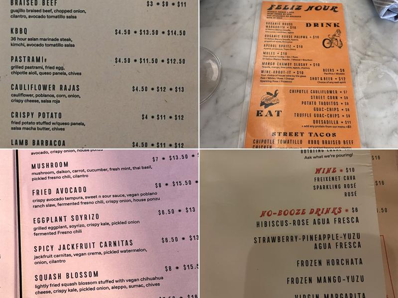 Tu Madre- West Hollywood Menu