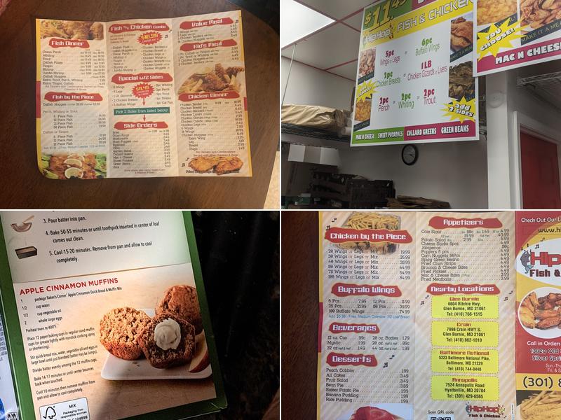 Hip Hop Fish & Chicken Menu