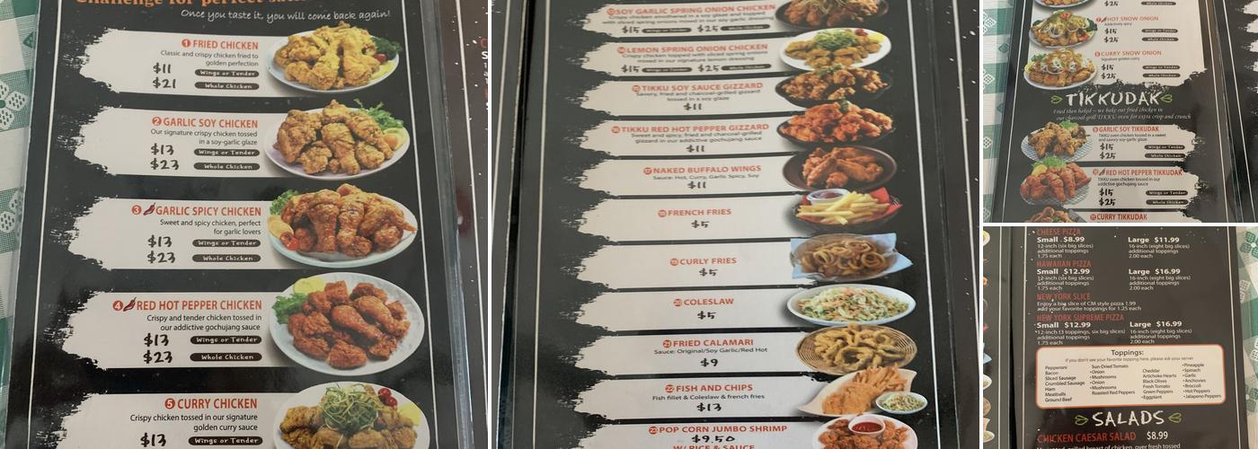 Choong Man Chicken Menu