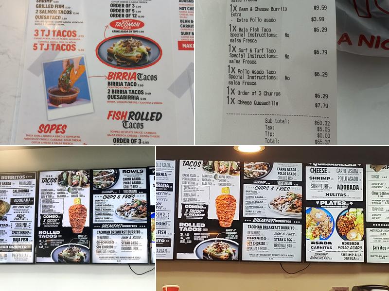 TacoMan Grill Menu