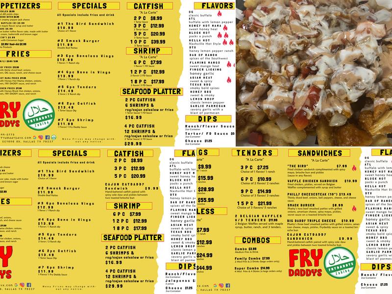 Fry Daddys Menu