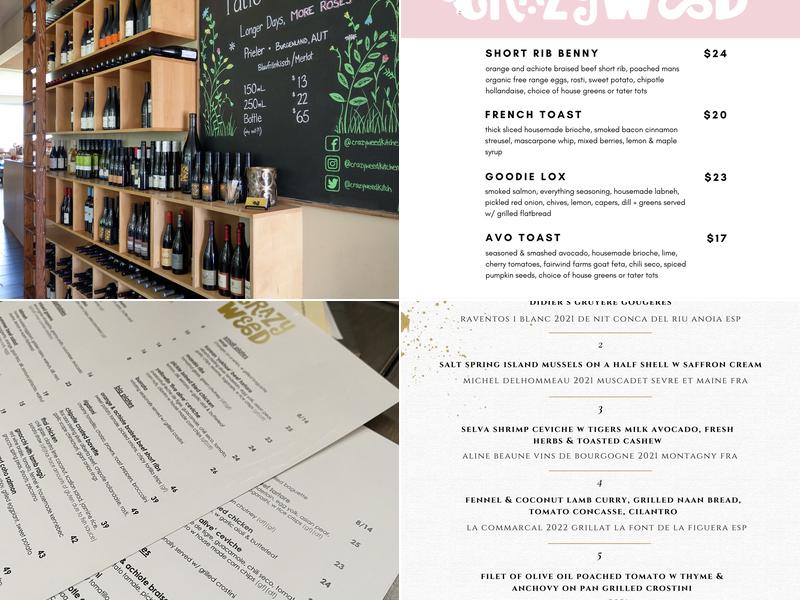 Crazyweed Kitchen Menu