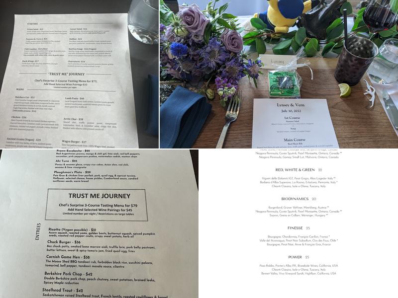 The Sensory Restaurant & Event Space Menu