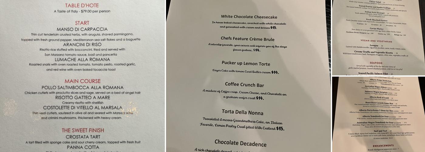Rustica Menu