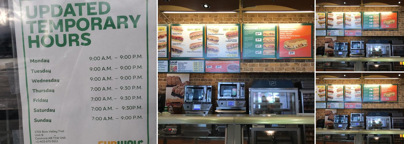 Subway Menu
