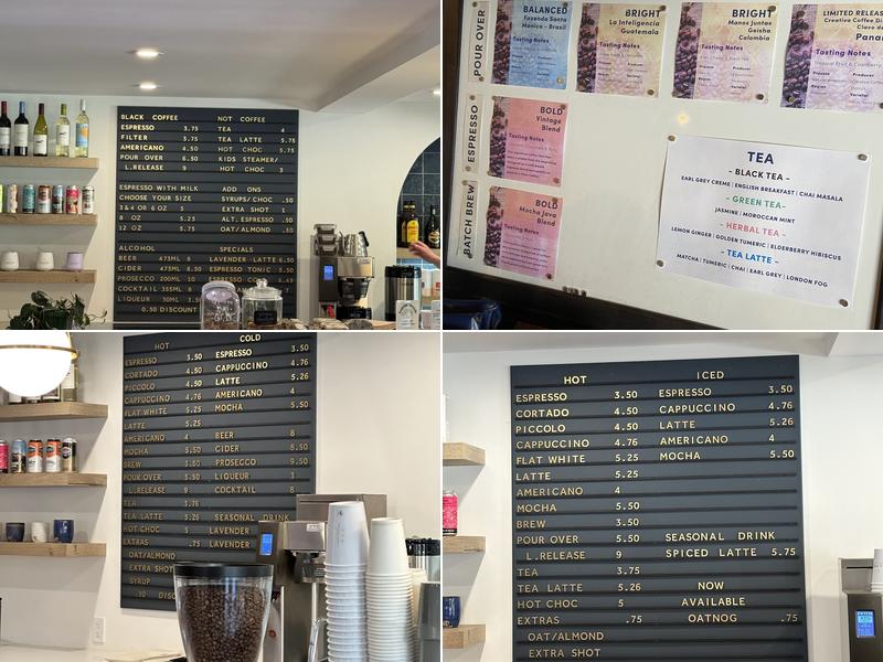 Eclipse Coffee Roasters Menu