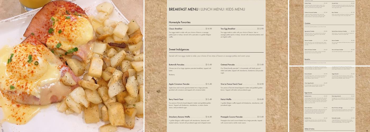 Taylor’s Breakfast and Lunch Menu