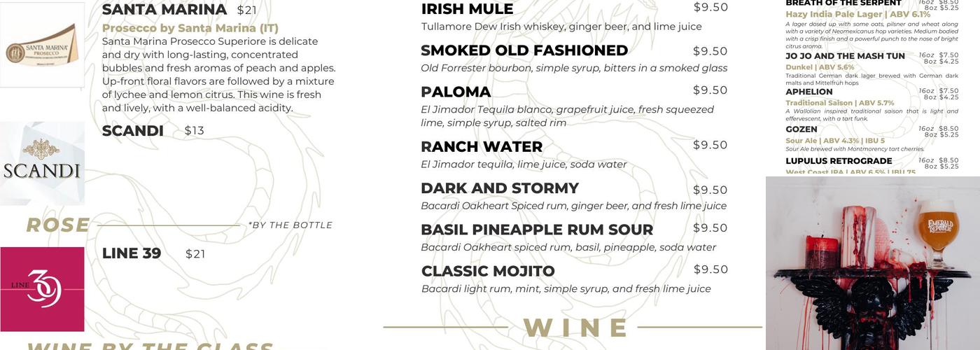 Emerald Republic Brewing Menu