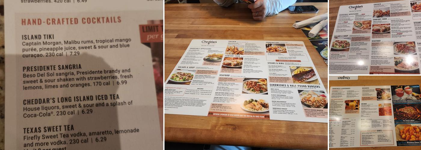 Cheddar's Scratch Kitchen Menu