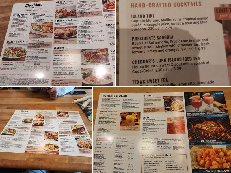 Cheddar's Scratch Kitchen Menu
