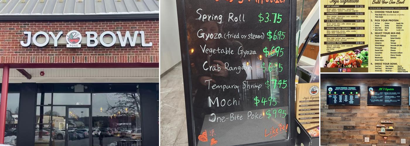 Joy Bowl Poke West Springfield Menu