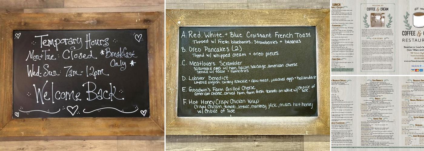 COFFEE & CREAM Menu