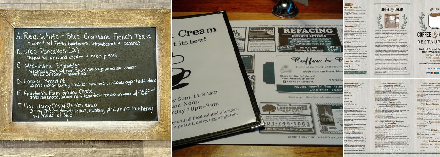 COFFEE & CREAM Menu
