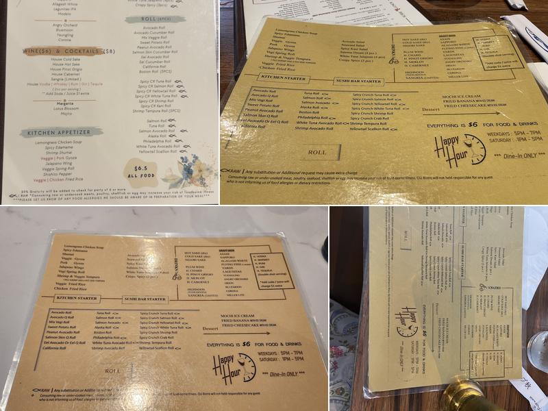 QU JAPAN BISTRO & BAR Menu