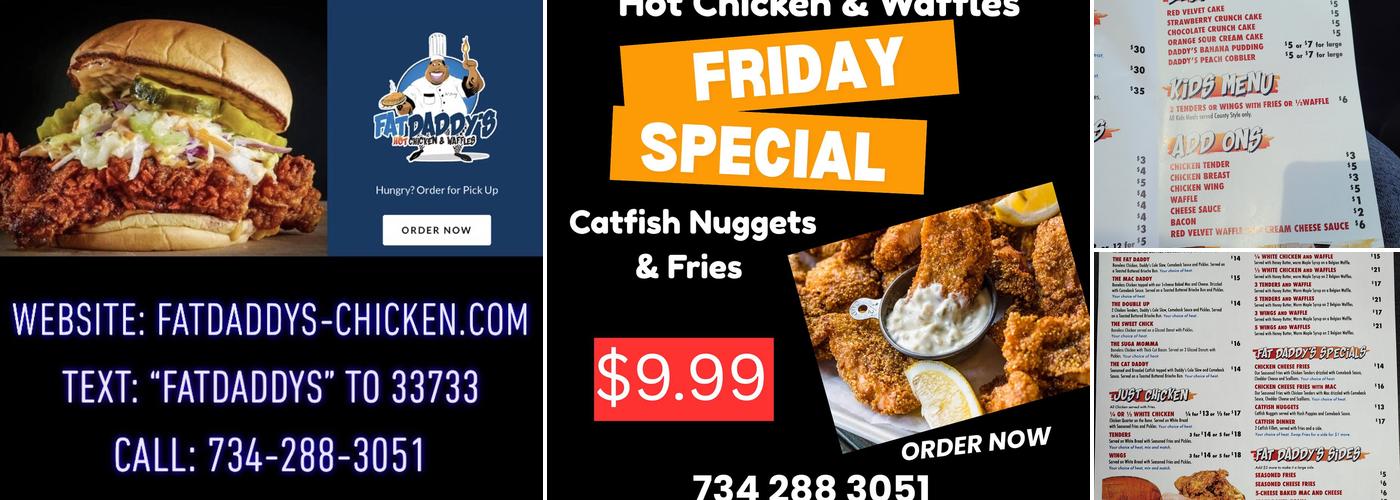 Fat Daddy's Hot Chicken & Waffles Menu