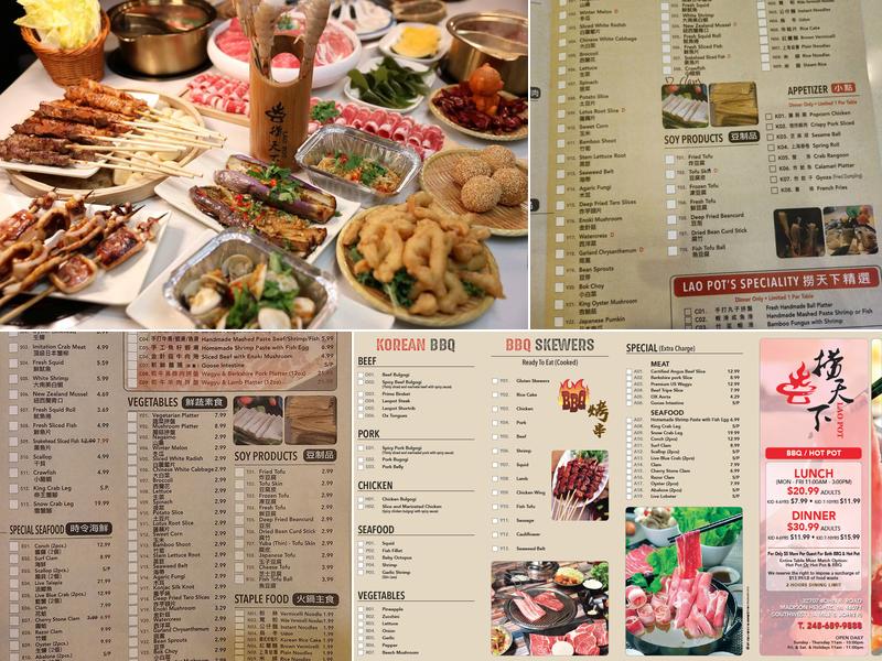 Lao Pot Menu